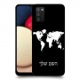 מפת העולם כיסוי מגן קשיח בעיצוב אישי עם השם שלך ל Samsung Galaxy A02s יחידה אחת סקרין מובייל
