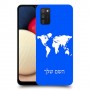מפת העולם כיסוי מגן קשיח בעיצוב אישי עם השם שלך ל Samsung Galaxy A02s יחידה אחת סקרין מובייל