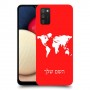 מפת העולם כיסוי מגן קשיח בעיצוב אישי עם השם שלך ל Samsung Galaxy A02s יחידה אחת סקרין מובייל