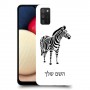 זברה כיסוי מגן קשיח בעיצוב אישי עם השם שלך ל Samsung Galaxy A02s יחידה אחת סקרין מובייל