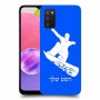 סנובורד כיסוי מגן קשיח בעיצוב אישי עם השם שלך ל Samsung Galaxy A03s יחידה אחת סקרין מובייל
