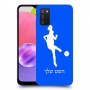 כדורגל - אישה כיסוי מגן קשיח בעיצוב אישי עם השם שלך ל Samsung Galaxy A03s יחידה אחת סקרין מובייל