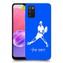 שחקן טניס כיסוי מגן קשיח בעיצוב אישי עם השם שלך ל Samsung Galaxy A03s יחידה אחת סקרין מובייל