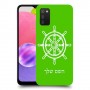 הגה - קפטן - ים כיסוי מגן קשיח בעיצוב אישי עם השם שלך ל Samsung Galaxy A03s יחידה אחת סקרין מובייל
