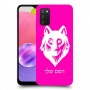 זאב כיסוי מגן קשיח בעיצוב אישי עם השם שלך ל Samsung Galaxy A03s יחידה אחת סקרין מובייל