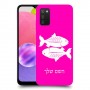 דגים כיסוי מגן קשיח בעיצוב אישי עם השם שלך ל Samsung Galaxy A03s יחידה אחת סקרין מובייל