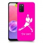 שחקן טניס כיסוי מגן קשיח בעיצוב אישי עם השם שלך ל Samsung Galaxy A03s יחידה אחת סקרין מובייל