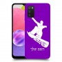 סנובורד כיסוי מגן קשיח בעיצוב אישי עם השם שלך ל Samsung Galaxy A03s יחידה אחת סקרין מובייל