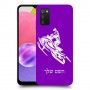 אופנוע שלג כיסוי מגן קשיח בעיצוב אישי עם השם שלך ל Samsung Galaxy A03s יחידה אחת סקרין מובייל