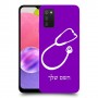 רופא סטטוסקופ כיסוי מגן קשיח בעיצוב אישי עם השם שלך ל Samsung Galaxy A03s יחידה אחת סקרין מובייל