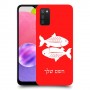 דגים כיסוי מגן קשיח בעיצוב אישי עם השם שלך ל Samsung Galaxy A03s יחידה אחת סקרין מובייל