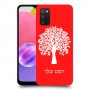 עץ כיסוי מגן קשיח בעיצוב אישי עם השם שלך ל Samsung Galaxy A03s יחידה אחת סקרין מובייל