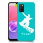 סנובורד כיסוי מגן קשיח בעיצוב אישי עם השם שלך ל Samsung Galaxy A03s יחידה אחת סקרין מובייל