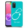 רופא סטטוסקופ כיסוי מגן קשיח בעיצוב אישי עם השם שלך ל Samsung Galaxy A03s יחידה אחת סקרין מובייל