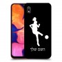 כדורגל - אישה כיסוי מגן קשיח בעיצוב אישי עם השם שלך ל Samsung Galaxy A10 יחידה אחת סקרין מובייל