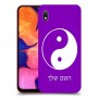 סמל יינג יאנג - סין כיסוי מגן קשיח בעיצוב אישי עם השם שלך ל Samsung Galaxy A10 יחידה אחת סקרין מובייל