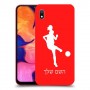 כדורגל - אישה כיסוי מגן קשיח בעיצוב אישי עם השם שלך ל Samsung Galaxy A10 יחידה אחת סקרין מובייל