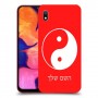 סמל יינג יאנג - סין כיסוי מגן קשיח בעיצוב אישי עם השם שלך ל Samsung Galaxy A10 יחידה אחת סקרין מובייל