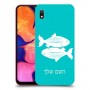 דגים כיסוי מגן קשיח בעיצוב אישי עם השם שלך ל Samsung Galaxy A10 יחידה אחת סקרין מובייל