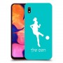 כדורגל - אישה כיסוי מגן קשיח בעיצוב אישי עם השם שלך ל Samsung Galaxy A10 יחידה אחת סקרין מובייל