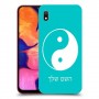סמל יינג יאנג - סין כיסוי מגן קשיח בעיצוב אישי עם השם שלך ל Samsung Galaxy A10 יחידה אחת סקרין מובייל