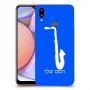 סקספון כיסוי מגן קשיח בעיצוב אישי עם השם שלך ל Samsung Galaxy A10s יחידה אחת סקרין מובייל