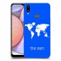 מפת העולם כיסוי מגן קשיח בעיצוב אישי עם השם שלך ל Samsung Galaxy A10s יחידה אחת סקרין מובייל