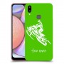 אופנוע שלג כיסוי מגן קשיח בעיצוב אישי עם השם שלך ל Samsung Galaxy A10s יחידה אחת סקרין מובייל