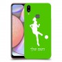 כדורגל - אישה כיסוי מגן קשיח בעיצוב אישי עם השם שלך ל Samsung Galaxy A10s יחידה אחת סקרין מובייל