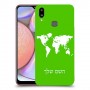 מפת העולם כיסוי מגן קשיח בעיצוב אישי עם השם שלך ל Samsung Galaxy A10s יחידה אחת סקרין מובייל