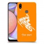 אופנוע שלג כיסוי מגן קשיח בעיצוב אישי עם השם שלך ל Samsung Galaxy A10s יחידה אחת סקרין מובייל