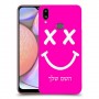 סמיילי כיסוי מגן קשיח בעיצוב אישי עם השם שלך ל Samsung Galaxy A10s יחידה אחת סקרין מובייל