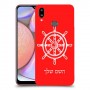 הגה - קפטן - ים כיסוי מגן קשיח בעיצוב אישי עם השם שלך ל Samsung Galaxy A10s יחידה אחת סקרין מובייל