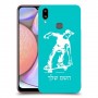 ילד סקייטבורד כיסוי מגן קשיח בעיצוב אישי עם השם שלך ל Samsung Galaxy A10s יחידה אחת סקרין מובייל