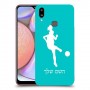 כדורגל - אישה כיסוי מגן קשיח בעיצוב אישי עם השם שלך ל Samsung Galaxy A10s יחידה אחת סקרין מובייל