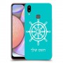 הגה - קפטן - ים כיסוי מגן קשיח בעיצוב אישי עם השם שלך ל Samsung Galaxy A10s יחידה אחת סקרין מובייל