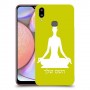 יוגה כיסוי מגן קשיח בעיצוב אישי עם השם שלך ל Samsung Galaxy A10s יחידה אחת סקרין מובייל