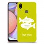 דגים כיסוי מגן קשיח בעיצוב אישי עם השם שלך ל Samsung Galaxy A10s יחידה אחת סקרין מובייל