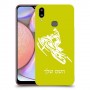 אופנוע שלג כיסוי מגן קשיח בעיצוב אישי עם השם שלך ל Samsung Galaxy A10s יחידה אחת סקרין מובייל