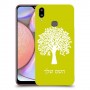 עץ כיסוי מגן קשיח בעיצוב אישי עם השם שלך ל Samsung Galaxy A10s יחידה אחת סקרין מובייל