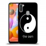 סמל יינג יאנג - סין כיסוי מגן קשיח בעיצוב אישי עם השם שלך ל Samsung Galaxy A11 יחידה אחת סקרין מובייל
