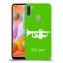 חצוצרה כיסוי מגן קשיח בעיצוב אישי עם השם שלך ל Samsung Galaxy A11 יחידה אחת סקרין מובייל