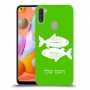 דגים כיסוי מגן קשיח בעיצוב אישי עם השם שלך ל Samsung Galaxy A11 יחידה אחת סקרין מובייל