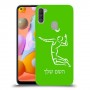 שחקן כדורעף כיסוי מגן קשיח בעיצוב אישי עם השם שלך ל Samsung Galaxy A11 יחידה אחת סקרין מובייל