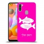 דגים כיסוי מגן קשיח בעיצוב אישי עם השם שלך ל Samsung Galaxy A11 יחידה אחת סקרין מובייל