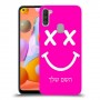 סמיילי כיסוי מגן קשיח בעיצוב אישי עם השם שלך ל Samsung Galaxy A11 יחידה אחת סקרין מובייל
