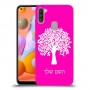 עץ כיסוי מגן קשיח בעיצוב אישי עם השם שלך ל Samsung Galaxy A11 יחידה אחת סקרין מובייל