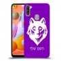 זאב כיסוי מגן קשיח בעיצוב אישי עם השם שלך ל Samsung Galaxy A11 יחידה אחת סקרין מובייל
