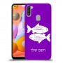 דגים כיסוי מגן קשיח בעיצוב אישי עם השם שלך ל Samsung Galaxy A11 יחידה אחת סקרין מובייל