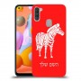 זברה כיסוי מגן קשיח בעיצוב אישי עם השם שלך ל Samsung Galaxy A11 יחידה אחת סקרין מובייל